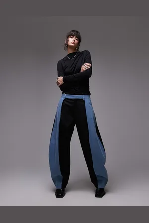 ASOS Deconstructed denim contrast trouser in