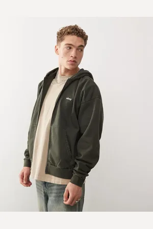 Obey Lowercase pigment zip hoodie in