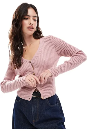 ASOS Rib v neck cardigan in