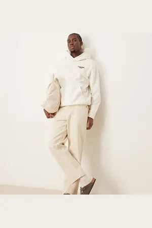 Calvin Klein Logo backprint hoodie in off - ASOS Exclusive