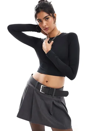 Pull&Bear Polyamide sculpt twist back detail top in