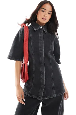 ASOS Crop denim shirt in co-ord
