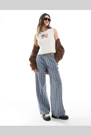 Daisy Street Pull on drawstring trouser in gingham