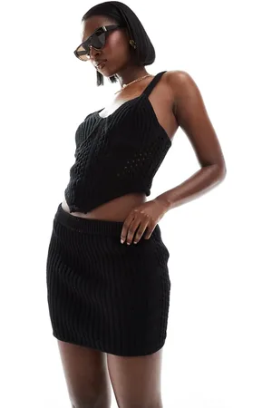 ASOS Knitted crochet mini skirt co-ord in