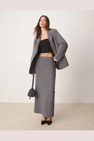 Y.A.S Tailored maxi skirt co-ord in thunderstorm