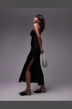 & OTHER STORIES Bias cut maxi dress with asymmetric strap detail in