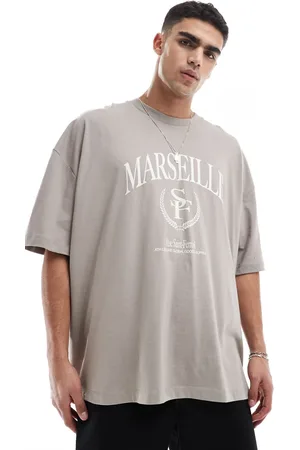 ASOS Oversized t-shirt with varsity graphics in