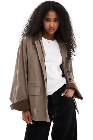 ONLY Contrast detail barn jacket in