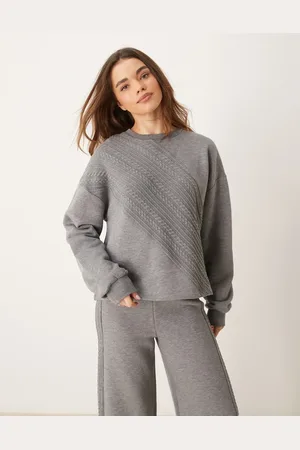 ASOS Cable spliced sweatshirt co ord in