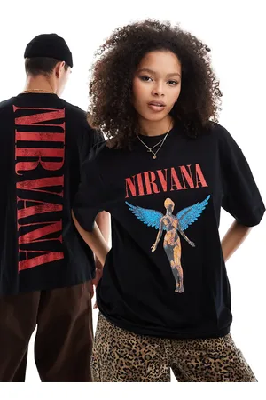 ASOS Unisex oversized license band t-shirt with Nirvana prints in