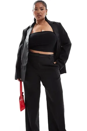 ASOS Curve straight leg tailored tux trouser co-ord in