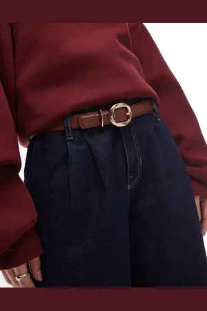 MANGO Round buckle belt in