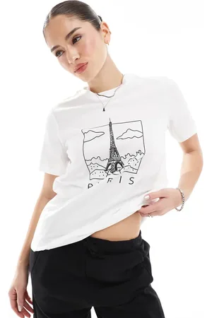 Pieces® T-shirt with Paris print in