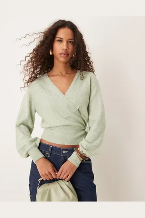 JDY Long sleeve wrapped cardigan in light