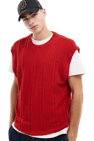 ASOS Heavyweight knitted relaxed boxy tank in