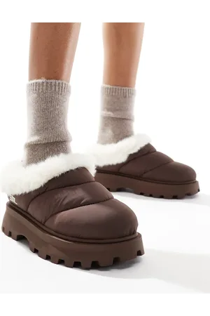 Steve Madden Fireplace faux fur lined slippers in