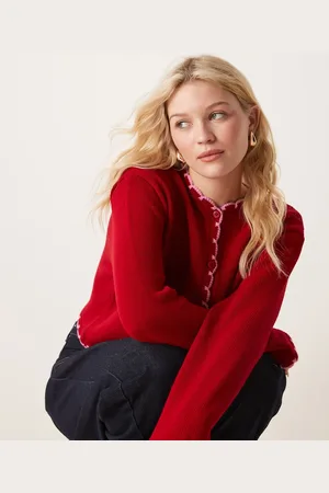 Miss Selfridge Blanket stitch knitted cardigan in