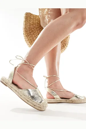 Stradivarius Raffia espadrille in