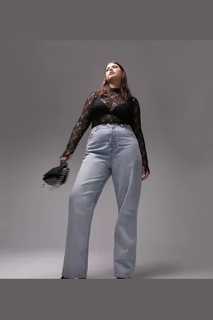 Topshop Kort high rise jean in bleach