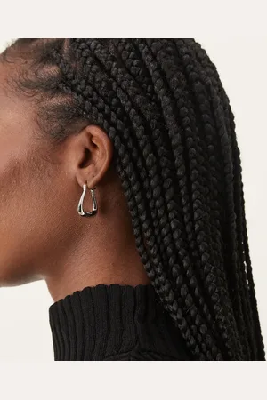 Daisy London Large square hoop earrings in sterling plated brass