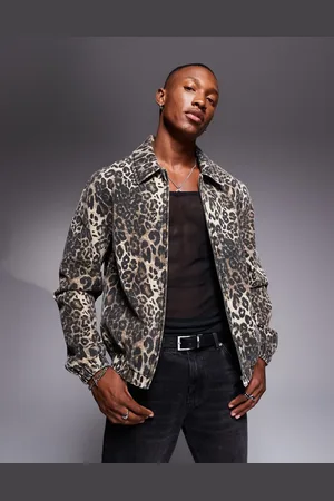 ASOS Harrington jacket in leopard print
