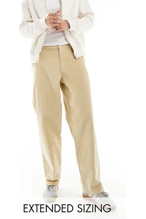 ASOS Baggy fit cord trouser in stone
