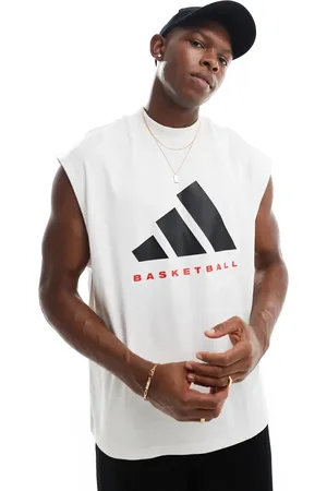 adidas Adidas Basketball sleeveless tee in , black & red