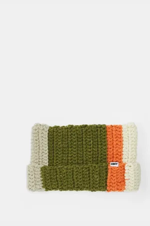 Obey Crochet cat wear beanie in