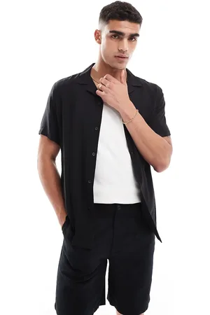 ASOS Viscose regular shirt with revere collar in