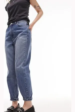 Topshop Original Mom high rise jean in mid