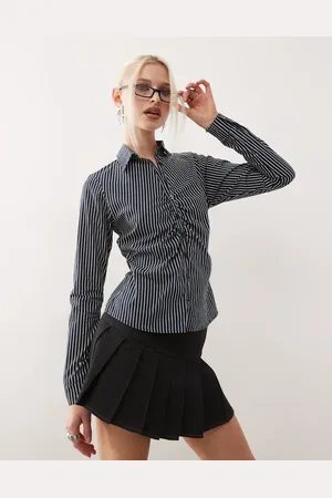 Motel Tarsi mono stripe fitted shirt in