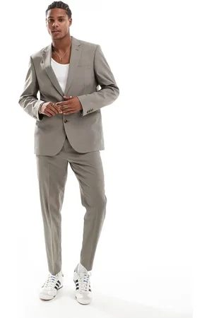 ASOS Tapered suit trousers in puppytooth
