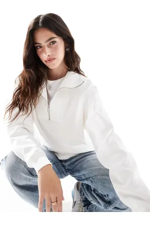 Stradivarius Quarter zip sweatshirt in