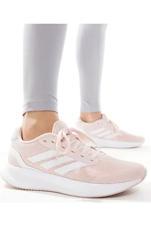 adidas Adidas Running RunFalcon 5 trainers in peach and white