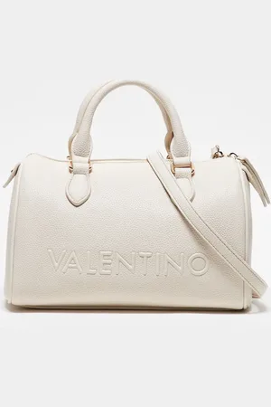 VALENTINO Valentino rised bowling bag with detachable crossbody strap in ecru