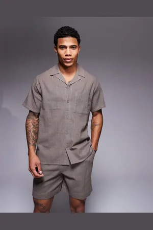 South Beach Textured short sleeve beach shirt co-ord in