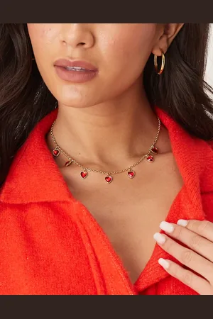 ASOS Necklace with mini heart detail in tone