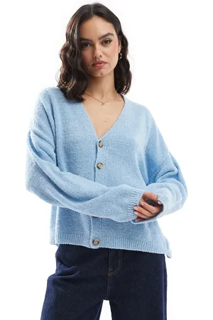 ASOS Knitted v neck boucle cardigan in