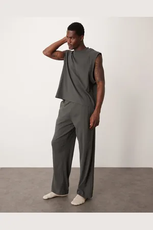 ASOS Capsule collection oversized tank and pant lounge set in dark grey