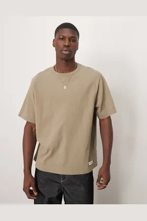 Abercrombie & Fitch Premium jocktag logo heavyweight t-shirt in green