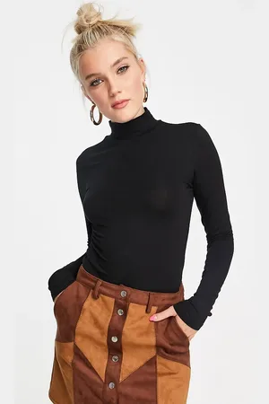 Stradivarius Jersey roll neck top in