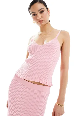 ASOS Knitted strappy v neck cami top in