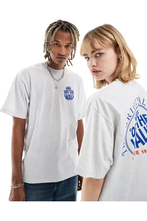 Vans Circle logo oversized fit back print t-shirt in light - LGREY