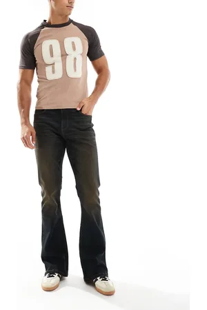 ASOS Stretch flare jeans in with brown tint