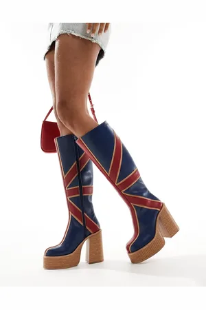 Buffalo X Sinead Gorey Union Jack Boots in Vegan Nubuck