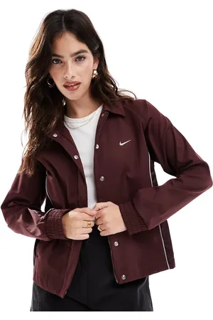 Nike Streetwear woven jacket in burgundy