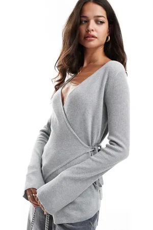 Pretty Lavish Wrap knit top in