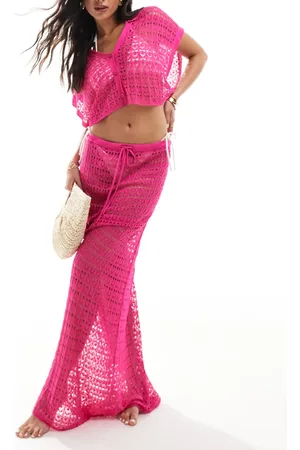 ASOS Knitted co-ord beach maxi skirt in