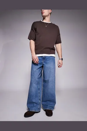 ASOS Super baggy jean in midwash