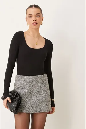Gina Tricot Soft Touch long sleeve scoop neck bodysuit in